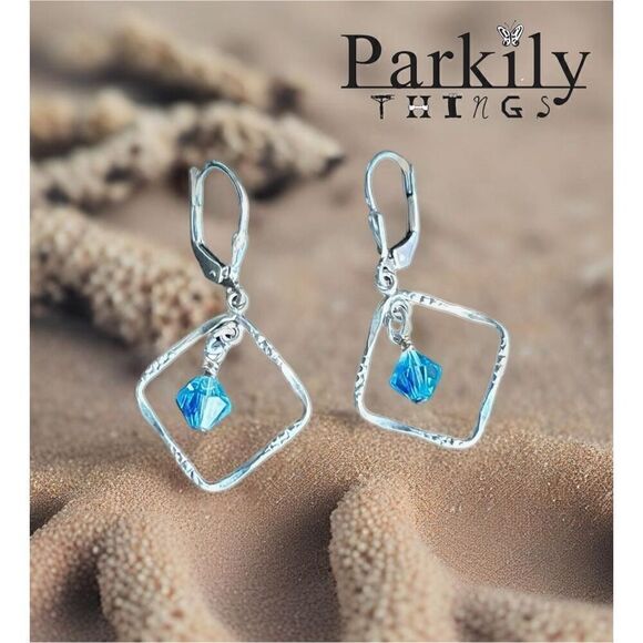 Handcrafted earrings with Swarovski crystal - Picture 1 of 5